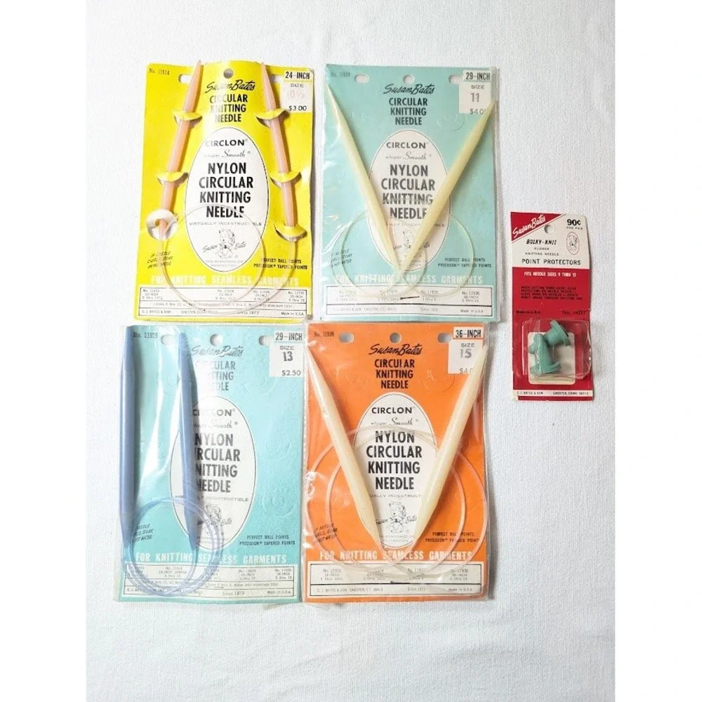 2Set Susan Bates circular knitting needle 10.5 11 13 15 Different Length Stopper